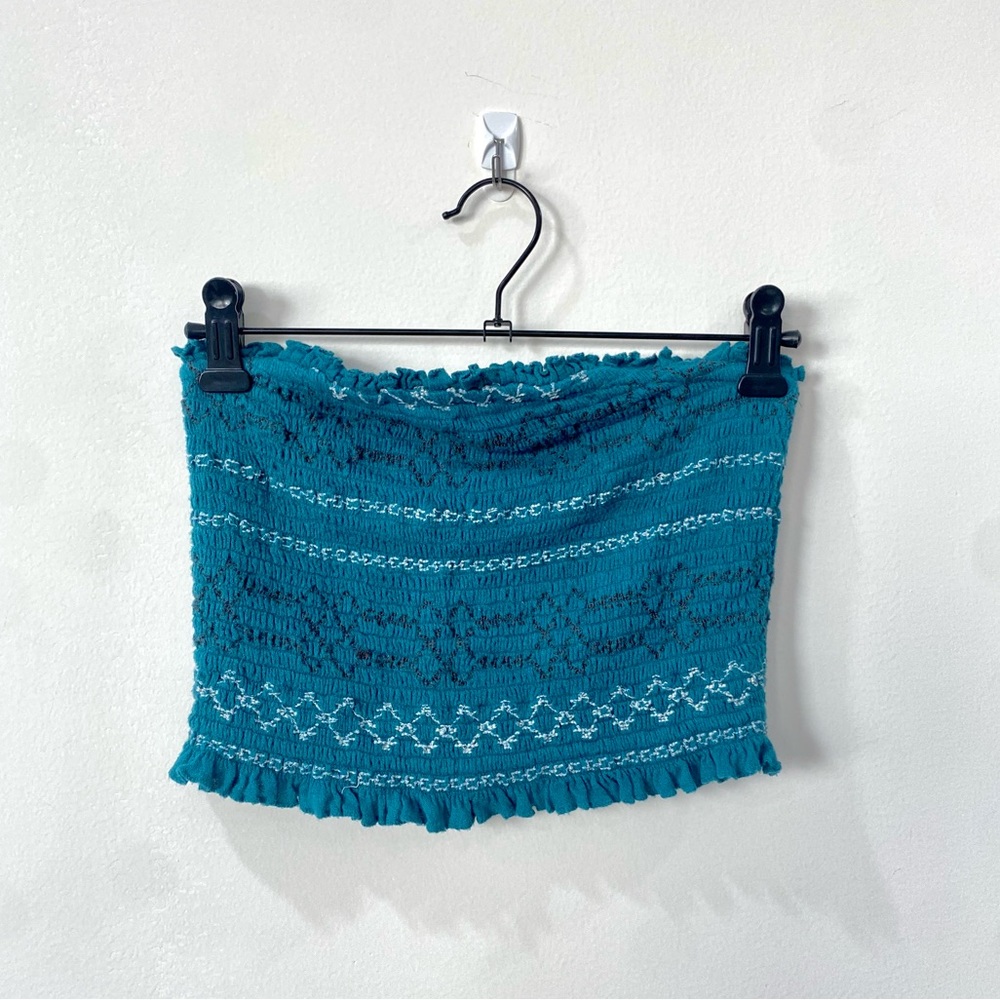 BoHo dark teal tube top